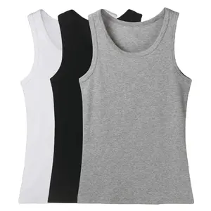 Cheap 100% Combed Cotton Men Sleeveless Undershirts Tank For Men