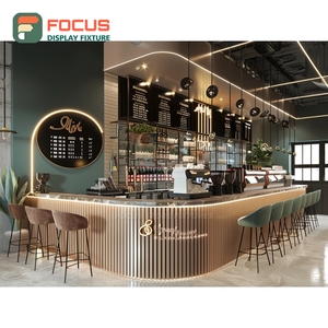 ตู้โชว์ร้านกาแฟแบบตั้งอิสระ ตู้โชว์ไม้ลามิเนตสำหรับร้านค้าปลีก ตู้โชว์ร้านกาแฟเชิงพาณิชย์ - Product Image 2