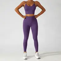 Fitness High Quality Jumpsuit Womens Sports Athletic Seamless Yoga Set Fitness 2022 Gym 2 Piece Bra And Leggings Women Yoga Sets