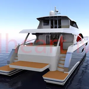 Catamaran 66ft/20.5M Luxury Memancing Kapal Pesiar dengan Indah Internal Dekorasi dari Allheart Laut