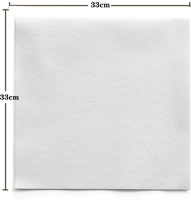 Vente en gros échantillon gratuit Serviettes de cocktail blanches naturelles 23*23 Serviettes en papier personnalisées avec logo Serviettes en papier Airlaid Beverage
