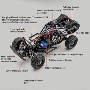 Hbx 3100a <span class=keywords><strong>Udr</strong></span> 1/16 2.4g 4wd 45km/h Auto RC Brushless Short Course Fuoristrada Desert Truck RTR con Giroscopio, Modello di Veicolo ad Alta Velocità - Product Image 5
