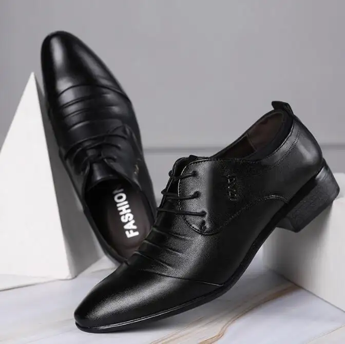 2022 new large size men's leather shoes men's business shoes white shoes