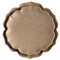 Keramik Mandala Ring halter Beige/Grün/Grau/Braun Schmuck Tablett Praktische dekorative Tablett Schmuck Blumen form Teller