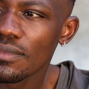 Boucles <span class=keywords><strong>d</strong></span>'oreilles créoles en laiton plaqué or 18 carats de style bohème, personnalisables, avec design en zircon, bijoux unisexe, cadeau - Product Image 5