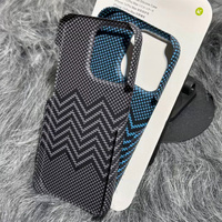 Coque de téléphone antichoc en alliage texturé fibre de carbone pour iPhone 17 Air 17 Pro Max 16 Plus 15 14 – Accessoires de téléphone en gros