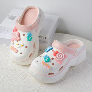 Zuecos de Plataforma Rosas para <span class=keywords><strong>Mujer</strong></span>, Sandalias de Playa Antideslizantes con Decoración de Caramelos, Tacón de 3 cm, para las Cuatro Estaciones - Product Image 4