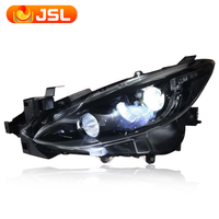 JSL pour Mazda Axela 2013-2016, phare modifié, plug and play, lentille bi-foyers, diode électroluminescente DRL, ensemble de phares