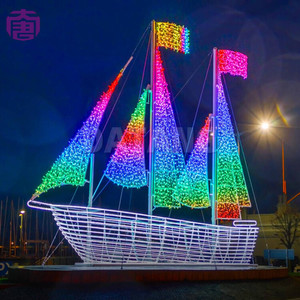 Luz LED para Barco de Exterior, Impermeable, Decoración con Motivos, Arte para Patio de Barco de Madera, Exhibición Navideña para Jardín con Temática Náutica - Product Image 6