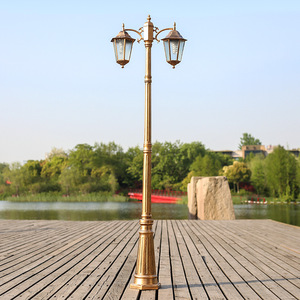 <b>Solar</b> Garden Lamp <b>Post</b> Iron Bronze LED 3500K Warm White IP65 Water-Resistant Outdoor Free-Standing Large Size <b>Light</b> Sensor - Product Image 1