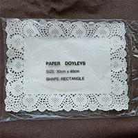 Napperons en papier jetables 30x40 cm, napperons en dentelle pour la décoration de gâteaux, la décoration alimentaire, les fêtes et la table