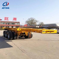Meilleur prix en Chine, semi-remorque squelette à 2 essieux, 24 tonnes, 20 pieds, châssis de semi-remorque à conteneurs squelettiques, châssis de semi-remorque de 20 pieds à vendre