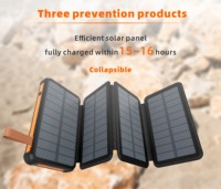 Vente en gros et OEM - Batterie externe 20000mAh à charge rapide 10W - Panneau solaire pliable - Chargeur de batterie - Lumière SOS - IP65 - Chargeur sans fil