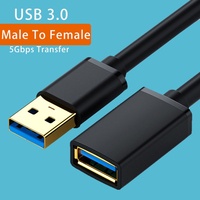 Cable de extensión USB 3.0, cable de datos USB 3.0 A macho a USB 3.0 A hembra, cable de carga y transferencia de datos USB 3.0 de 5 Gbps para PC Hub
