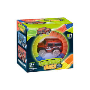 55 Pièces DIY Éducatif Jouet de Course Lumineux à Assembler Voiture Flexible et Modulable en Plastique Écologique Piste Magique - Product Image 2