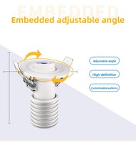 Projecteurs LED d'intérieur à montage au plafond, faible puissance, pour la décoration intérieure et la publicité, avec corps de lampe en alliage d'aluminium