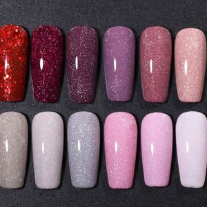 Vernis à ongles gel pailleté en gros OEM ODM, marque privée, fournisseur d'usine, 12 couleurs super brillantes, à retirer par trempage, UV LED, longue tenue - Product Image 2