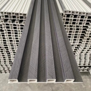 Panneau mural <span class=keywords><strong>d</strong></span>écoratif <span class=keywords><strong>intérieur</strong></span> <span class=keywords><strong>en</strong></span> composite bois-plastique (WPC) rainuré 3D, taille personnalisée, alternative au bois, pour la <span class=keywords><strong>d</strong></span>écoration intérieure - Product Image 2