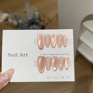 Nuevo francés Press-On ABS Uñas postizas Lote al por mayor de moda con pajarita Diseño de diamantes de imitación de <span class=keywords><strong>nieve</strong></span> para los dedos Producto de belleza - Product Image 5