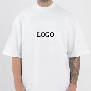 Camisetas deportivas de talla grande de lujo de peso pesado con estampado personalizado, camiseta de 100% algodón de gran tamaño con hombros caídos y logotipo a granel 250 Gsm - Product Image 3