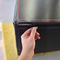 Boîte de saut à pédales en PVC souple 3-en-1 pour entraînement à domicile, amélioration de l'agilité, noyau en éponge robuste, noir