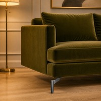 Pieds de canapé modernes en métal argenté avec support angulaire, pieds de meubles coniques pour canapé, divan et armoire