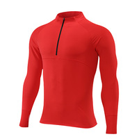 Veste de course de printemps pour hommes loisirs fermeture éclair entraînement séchage rapide bande réfléchissante col à manches longues sport Fitness course