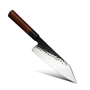 7英寸Kiritsuke刀高碳不锈钢玫瑰木手柄厨师刀切肉刀Usuba日式厨房刀