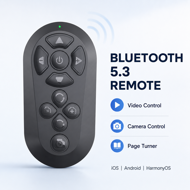 Mini Remote Control for iPhone Android Wireless Camera Shutter Selfie Clicker TikTok Video Scrolling Page Turner