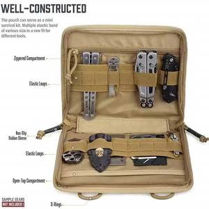 Pochette tactique Molle imperméable personnalisée en gros, sac à outils médical et cartographique EDC avec support OEM - Product Image 3
