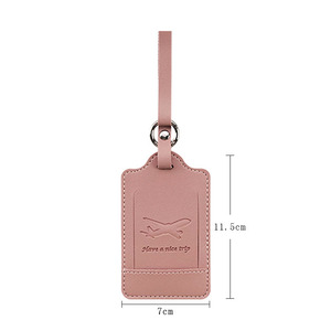 Étiquettes de bagage en cuir PU souple, personnalisées, de luxe, résistantes à l'eau et écologiques, avec logo sur mesure pour bagages à main ou à roulettes – Vente en gros - Product Image 4