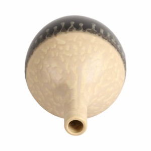Vaso in Ceramica Bicolore con Dettagli Gocciolanti, Decorazione Contemporanea, Vaso per Fiori da Soggiorno - Product Image 5