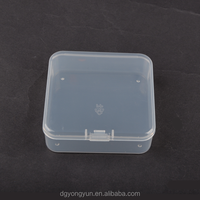 Logo personnalisable Mini boîte de rangement Portable en plastique rectangulaire transparent avec composants recyclables pour l'organisation de rivets de bijoux