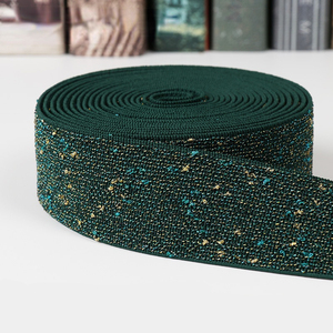 Logotipo personalizado Jacquard Web banda elástica nuevo diseño 4 cm brillante 40mm de ancho para ropa Panty ropa interior y cinturón - Product Image 6