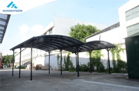Abri de voiture moderne, abri de voiture durable, garage préfabriqué portable, abri de voiture extérieur imperméable en aluminium