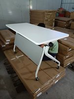 Table de réunion pliante blanche, table de conférence, mobilier de bureau
