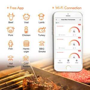 IFI Plus-termómetro digital inalámbrico para carne, dispositivo con 4 sondas y aplicación tuya para barbacoa - Product Image 6