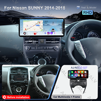 Marco de Radio Estéreo Android de 12.3 Pulgadas al por Mayor con Pantalla, Panel de Embellecedor y Soporte para Nissan Sunny 2014-2018