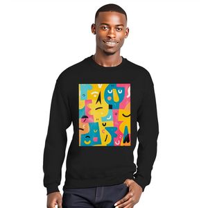 Sudadera de cuello redondo de gran tamaño Unisex hecha en EE. UU. Bordado 3D personalizable Serigrafía Antiarrugas Características Tinte - Product Image 3