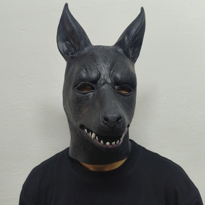 <span class=keywords><strong>Masque</strong></span> de chien <span class=keywords><strong>noir</strong></span> réaliste, dents pointues, oreilles pointues, <span class=keywords><strong>nez</strong></span> large, bec profond, yeux profonds, fabriqué en latex de haute qualité, <span class=keywords><strong>masque</strong></span> intégral pour Halloween - Product Image 4