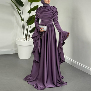 <span class=keywords><strong>Abaya</strong></span> Y27 pour femmes musulmanes, respirante, élégante, style Dubaï, sur mesure, avec bretelles croisées, col montant, longueur cheville, manches longues, décontractée - Product Image 1