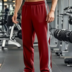 Conjunto de 2 piezas de moda europea y americana dropshipping-pantalones de chándal estampados de terciopelo, estilo informal de calle, talla grande - Product Image 1