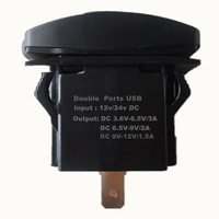 QC3.0 chargeur rapide voltmètre LED 12-24V support de téléphone pour interrupteur à bascule