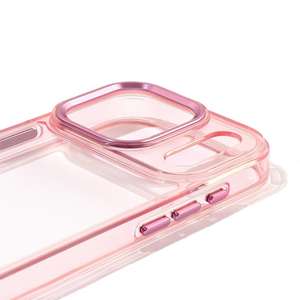 Suitable for iPhone 17 phone case, metal lens <b>frame</b>, golden shield groove, epoxy full-coverage anti-drop phone case - Product Image 4