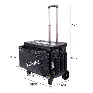 Fishing Tackle <b>Box</b> EVA <b>Rolling</b> Case 50x29x28cm Multi-Function With Lid And Storage Compartments For River Fishing - Product Image 3