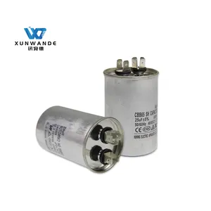 Chinese Factory Electronic Capacitor Standing Fan Capacitor 2+4 250 Terminais CBB65 450V 25Uf