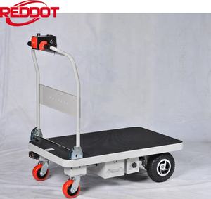 थोक चार पहियों विद्युत प्लेटफार्म हैंड ट्रक 200 किलोग्राम इलेक्ट्रिक हैंड ट्रक गोदाम के लिए इलेक्ट्रिक हैंड प्लेटफॉर्म ट्रॉली - Product Image 2