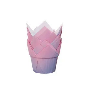 Groothandel 6*4.5*5Cm Wegwerp Bakbeker Cake Bakbestendig Hoge Temperatuur Bakpapier Cup Bakken Muffin Cake Cup