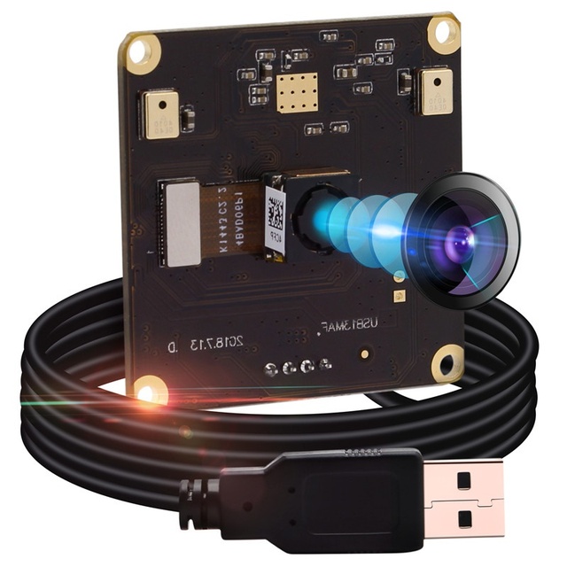 ELP 13 Megapixel Autofocus Mini USB Camera Module with Mic for PC, Live Streaming and Document Scanning