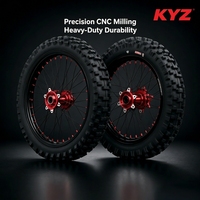 Nouvel ensemble de roues KYZ CNC en alliage anodisé à 36 rayons, moyeu CNC doré 21/18 pouces, pneu Kenda pour Ultra Bee Off-Road Enduro MX